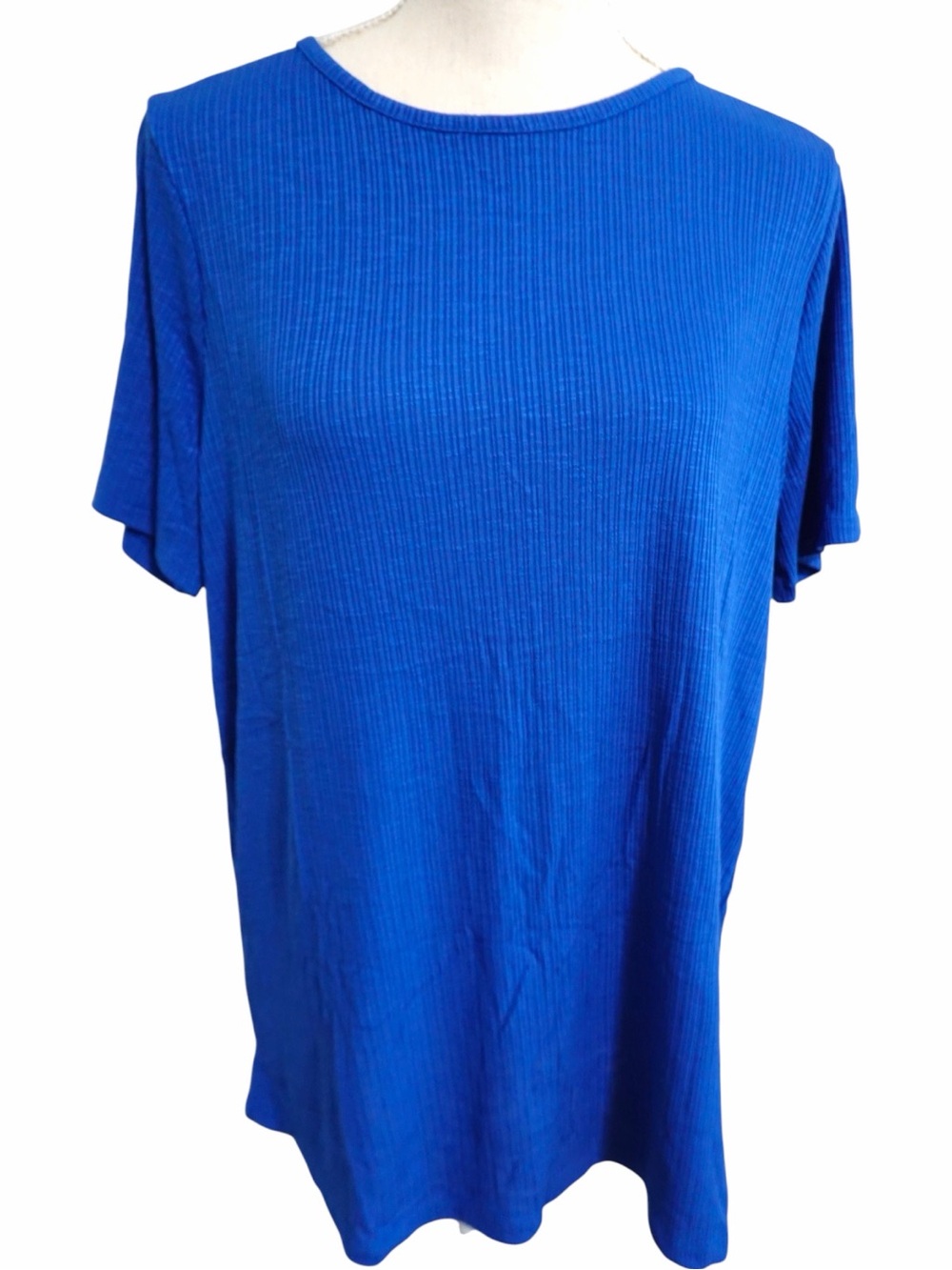 Old Navy Luxe Ribbed Crew-Neck T-Shirt - Size: M Tall